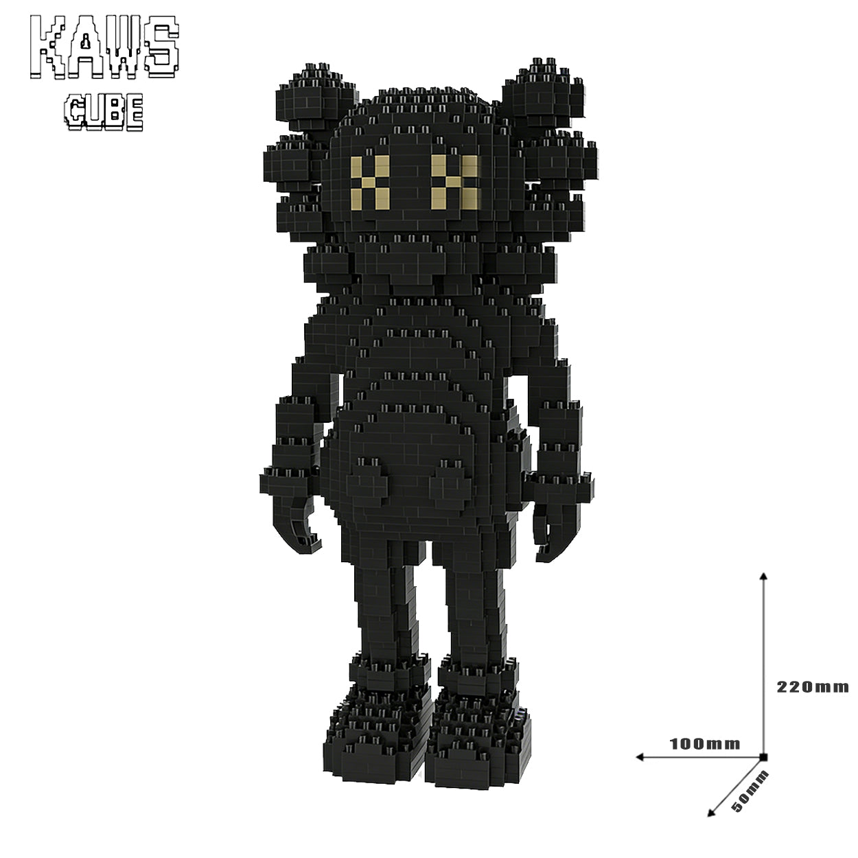 カウズ  KAWS Companion GOLD： Nanoblock  ナノブロック「220mm」251225-4
